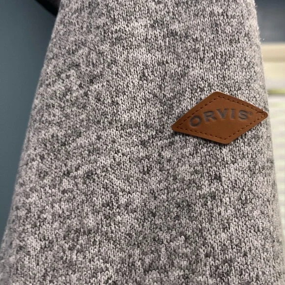 Orvis Men’s 1/4 Zip Gray Sweater Cozy Fleece Sherpa Lined Size XL - Picture 4 of 6